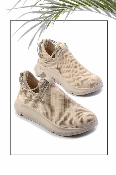 Bambi Beige Strickwaren Damen Freizeitschuhe K 01792010482