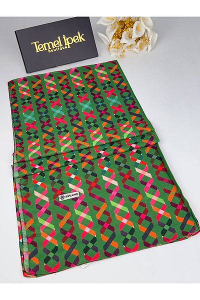 Siyane Σάλι από βαμβακερό ύφασμα με σχέδιο 75x190 cm