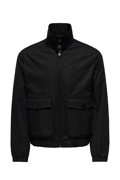 Only & Sons Onsron Harrington Jacket Otw Vd Black Men's Jacket 22031608