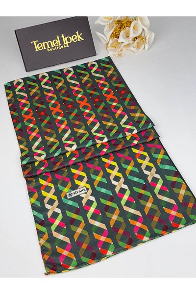 Siyane Σάλι από βαμβακερό ύφασμα με σχέδιο 75x190 cm