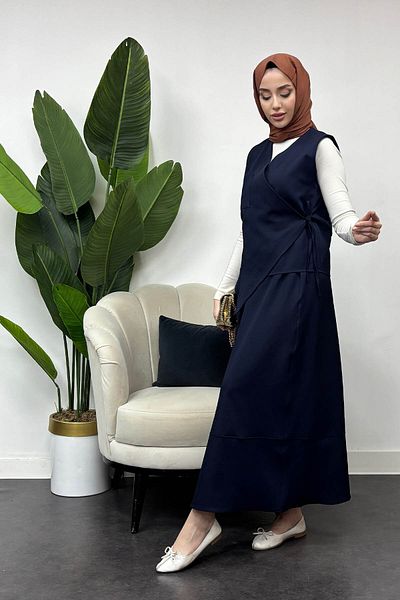 Tesettür Diyarı Dubai Vest Skirt Dumbbell Fabric Set