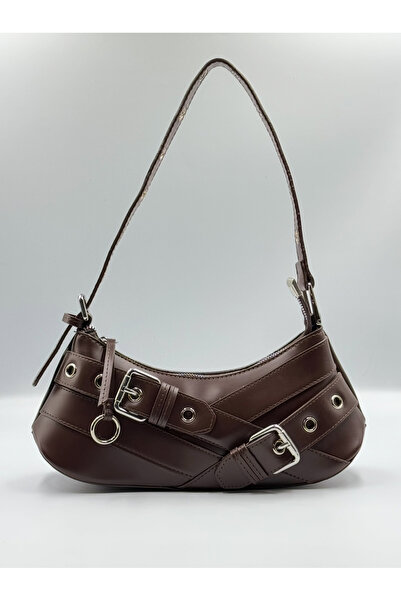 ÇANTİKA Kadın Kemer Detaylı Baget Çanta