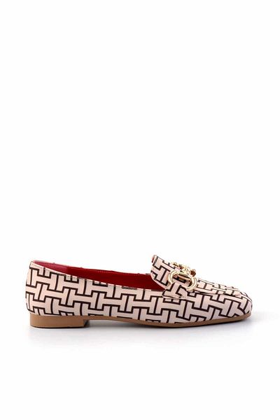 Bambi Beige bedruckter Stoff Damen Babet K 01641167204