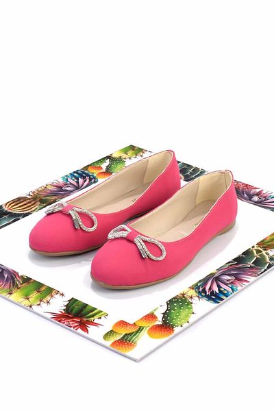 Bambi Fuchsia Lame Stone Nubuck Women's Babet K 01823016301