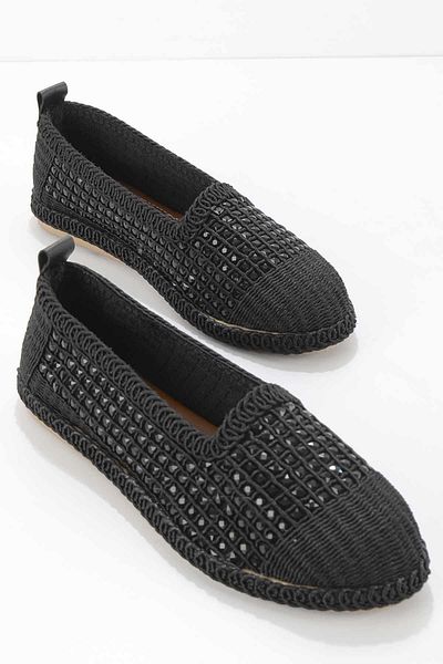 Bambi Schwarz gestrickte Damen-Espadrille K 01823012516