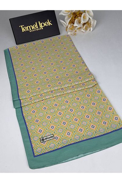 Siyane Σάλι από βαμβακερό ύφασμα με σχέδιο 75x190 cm