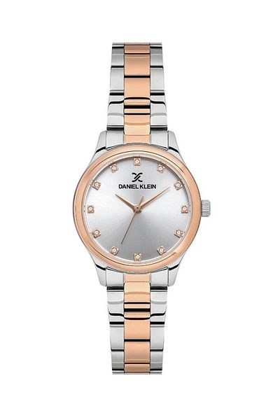 Daniel Klein Dke.1.10770-7 Stone Design 3 Atm Water Resistant Rose-Silver Women's Wristwatch
