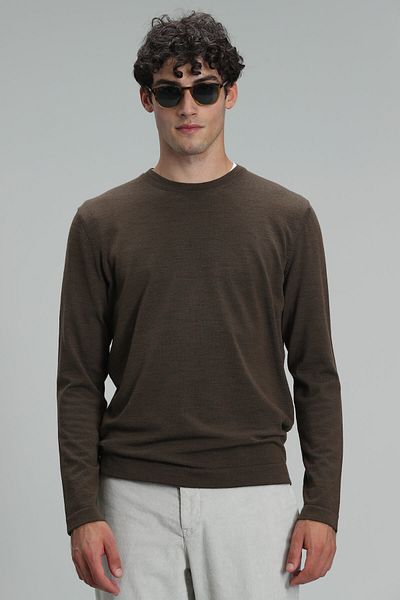 Lufian Star Men's Sweater Camel Hair