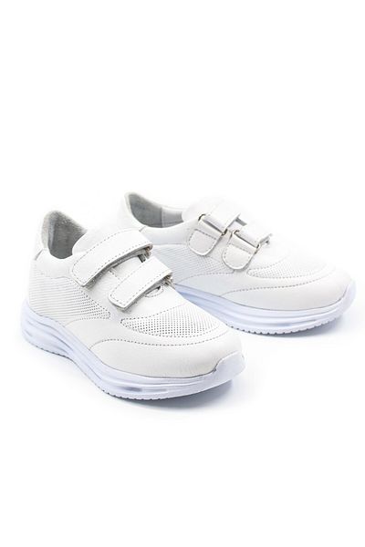 Ayakkabıhane În interior și în exterior Pantofi pentru copii unisex alb din piele naturală AH 0815624314114