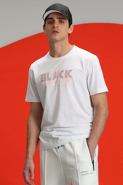 Lufian Tow Μοντέρνο Γραφικό T-Shirt Λευκό