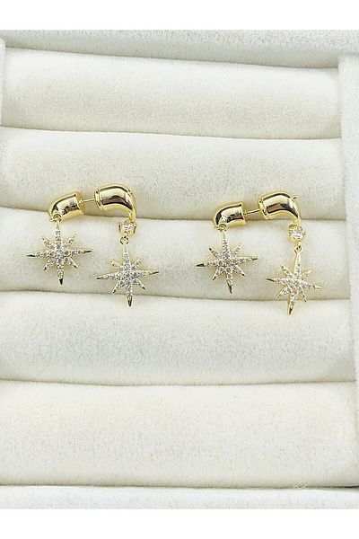 DS DİAMONDSHOP Zircon Stone Slanted Polar Star Coupon Uniftesi (Bykp- 202505698 ) New Season