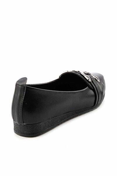 Bambi Siyah Kadın Loafer Ayakkabı K01823020309