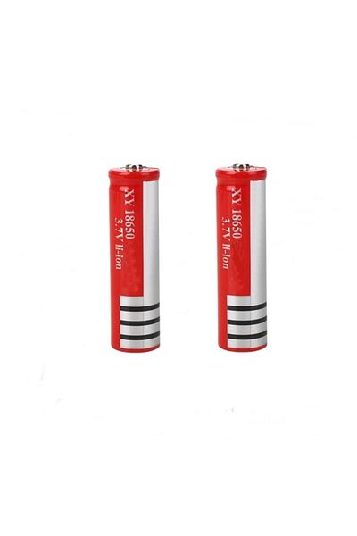 Depox Set Of 4 Ideallstore® Batteries, Gh 18650, 6800 Mah, 3.7 V, Li-ion, Red