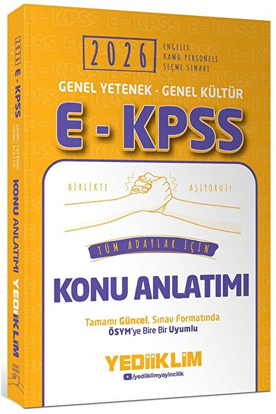 Yediiklim Yayınları 2026 EKPSS Genel Yetenek Genel Kültür Tüm Adaylar İçin Ko...