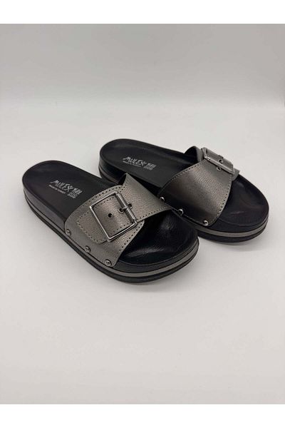 MULEX Soft Sole Single Buckle Daily Slippers Gray