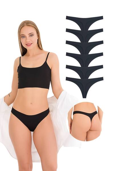 Newlilla 351 Women's Laser String Thong Pack of 6 Panties