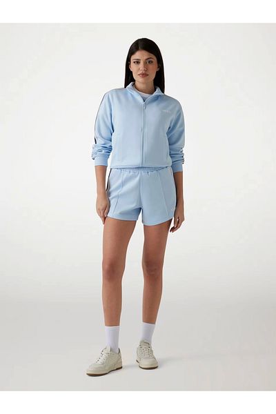 Guess Pantaloni scurți albaștri YARROW SHORT pentru femei V5GD14KCRU2-G7O3