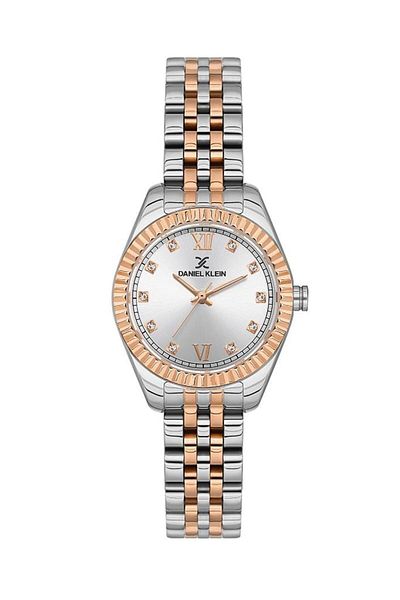 Daniel Klein Dke.1.10779-6 Stone Design 3 Atm Water Resistant Rose-Silver Women's Wristwatch