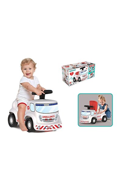 Muhcu Home Çocuk 4 Tekerlekli Açılabilir Oturak İlk Bin Git Ambulans Arabam