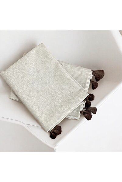 DESİGNBYASYAA Döşemelik Keten Kumaş Kaymaz Oturma Ve Sırt Kısmını Kaplayan Ko...