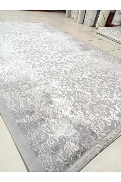 KARAR HALI KLASİK DESENLİ GRİ RENK ZARİF AKRİLİK HALI