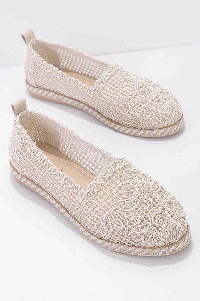 Bambi Knochenfarbene Espadrilles für Damen K01823012016