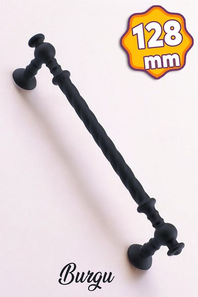 Badem10 Auger (128 MM - 12,8 CM) Mobilier negru mat Sertar de bucătărie Dulap dulap Capac mâner Mâner