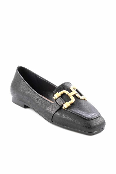 Bambi Siyah Kadın Loafer Ayakkabı K01641166109