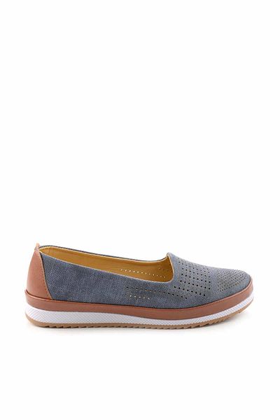 Bambi Marineblaue Denim Damen Freizeitschuhe K 01621301337