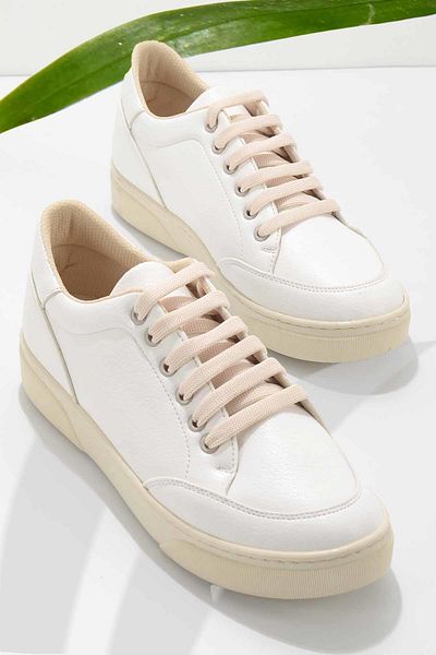 Bambi Białe damskie buty casualowe K01763334009