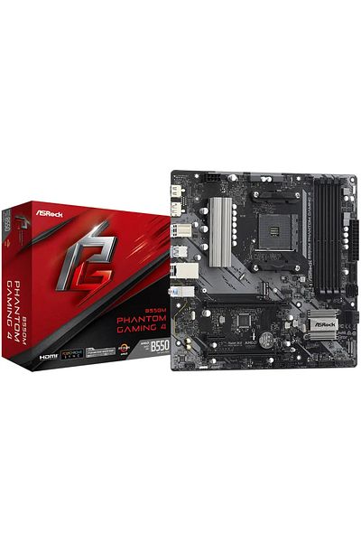 ASROCK Placa de baza ASRock B550M PHANTOM GAMING 4, Socket AM4, AMD B550, DDR4, mATX