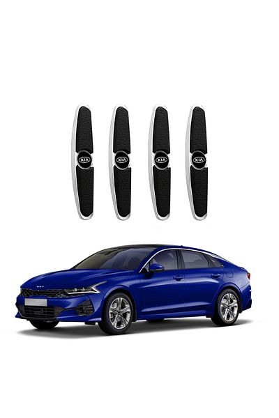 Kia Door Edge Protectors Set - 4 Pcs Metal & PVC, Anti-Collision, Durable, Easy Install