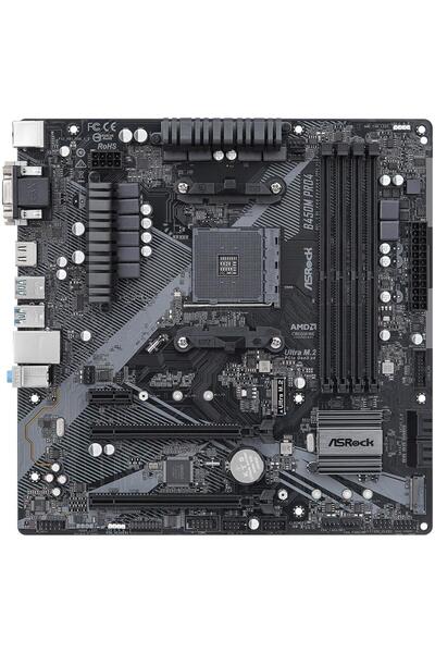 ASROCK Placa de baza ASRock B450M PRO4 R2.0, socket AM4