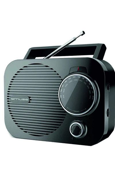 Muse Muse M-050 R Clock Radio, Dual Alarm, LED (Black)