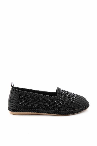 Bambi Schwarz gestrickte Damen-Espadrille K 01823012516