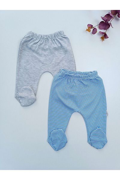 Tomuycuk 0-3 Months Baby Boy Cotton 2-Piece Pants Set - Gift and Hospital Discharge Newborn Baby Bottoms