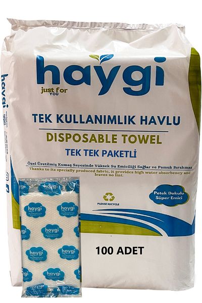 galaksihome Disposable Barber Towel - Single Pack Towel 40X80 cm 100 Pieces