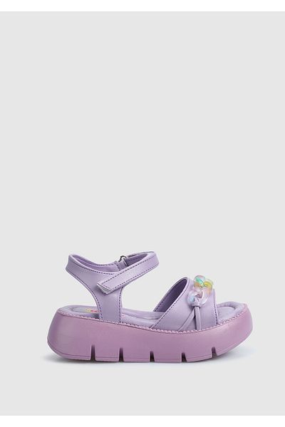 Kiddo Lilac Flat Sandals for Girls