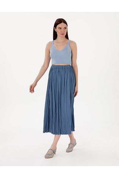 Pierre Cardin Indigo A-Line Woven Skirt 50301213 -Vr028