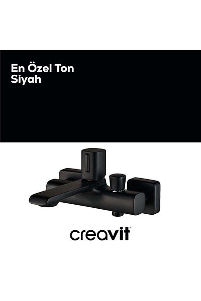 Creavit Matte Black Alpha Bathroom Fixture
