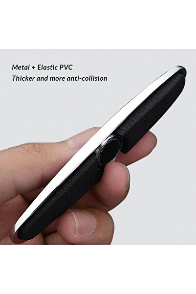 Generic Car Door Edge Protector Trim, Anti-Collision, Durable Metal & PVC, 4-Piece Set for Vehicle