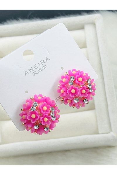 DS DİAMONDSHOP New Season Earrings with Flower Figures Bykp- 202505704