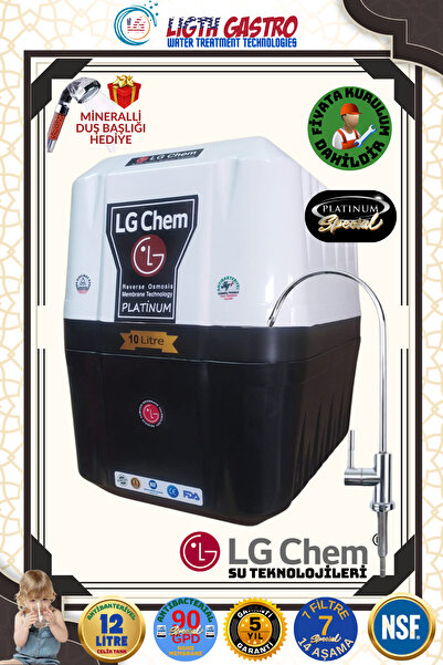 light gastro PLATINUM 10 LİTRELİK ÜCRETSİZ MONTAJLI  14 AŞAMA 7 FİLİTRELİ  SU...