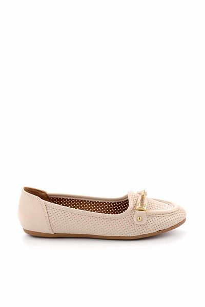 Bambi Beige Women's Ballerina Flats01688021209