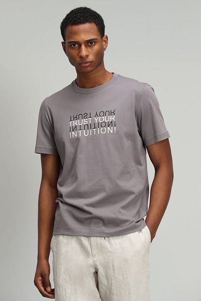 Lufian Arezzo Μοντέρνο Γραφικό T-Shirt Mink