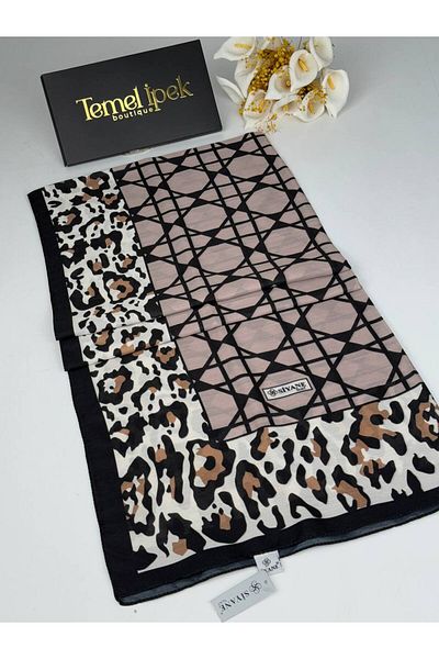 Siyane Σάλι από βαμβακερό ύφασμα με σχέδιο 75x190 cm