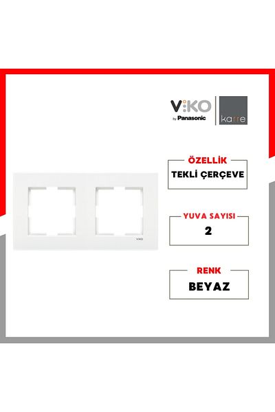 VİKO White Viko Karre Socket Frame - Double Pack