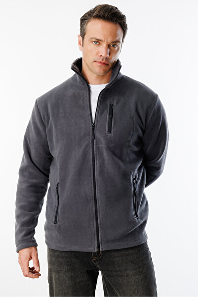 GENIUS STORE Erkek Polar Tam Fermuarlı 3 Cepli Outdoor Polar Ceket Tactical Flecee