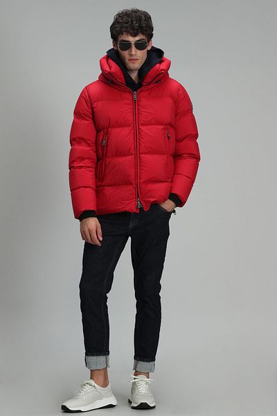 Lufian Tommy Goose Feather Men's Coat Red
