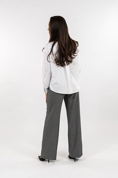 Gorgeaux Office Suit White Shirt and Gray Pants - XL(42)